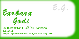 barbara godi business card
